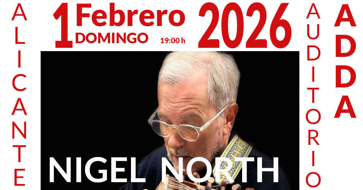 Si te apasiona Bach, no te puedes perder este concierto de Nigel North de Laúd Barroco en el <a href="/ADDAalicante/">Auditorio ADDA</a>, del ADDA al cielo!