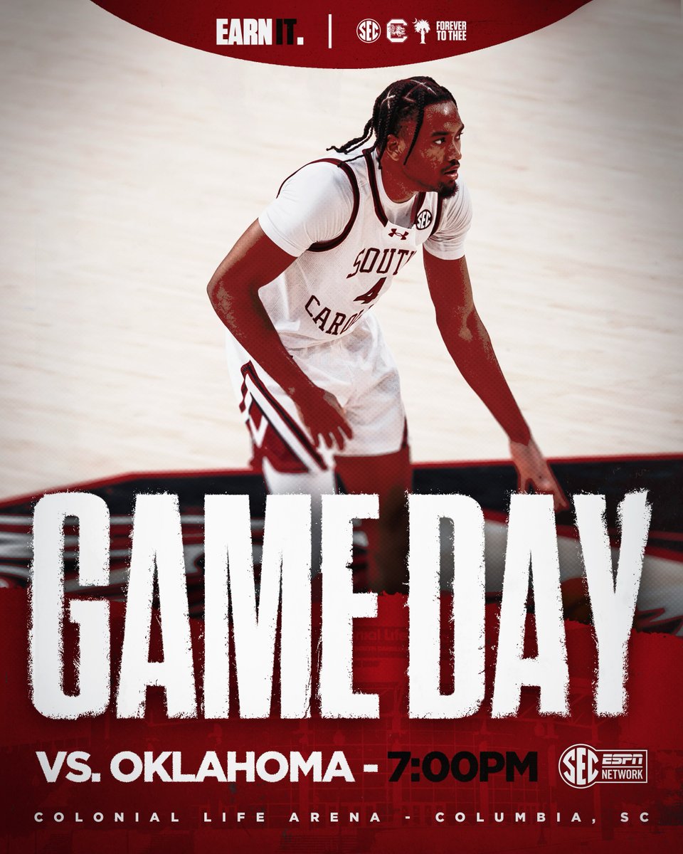 GamecockMBB's tweet image. 𝑮𝑨𝑴𝑬 𝑫𝑨𝒀 🥤🤙

🏟️ » Colonial Life Arena
📺 » @SECNetwork
💻 » bit.ly/4jR9cEy
📻 » bit.ly/3tSTEtX
📊 » bit.ly/3ZjW1SX
📰 » bit.ly/4b4sFiE
🎟️ » bit.ly/3to3ZOx

#Gamecocks🐔🏀 // #EarnIt
