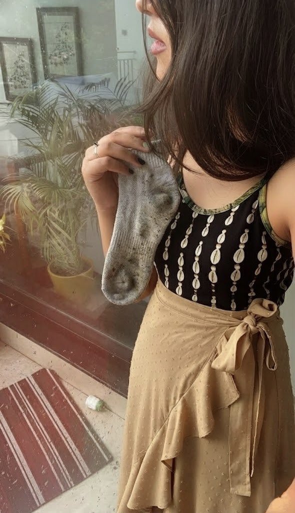 In 48 hours pick a random person who likes this to win the sock I’m holding in the pic