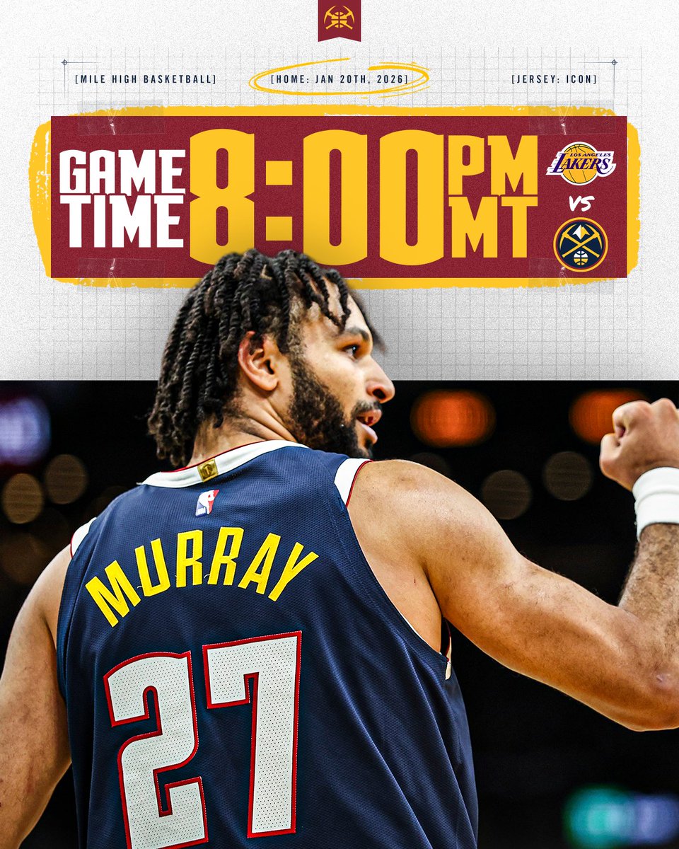 nuggets's tweet image. The Lakers are in town

#MileHighBasketball