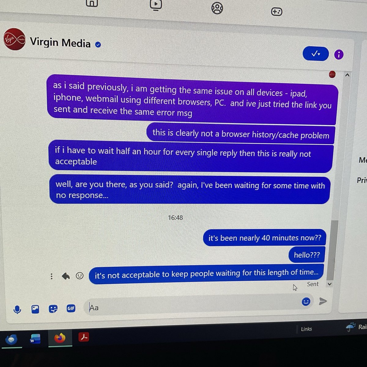 EleniLChambers's tweet photo. @virginmedia Its not really going very well !  See screenshot: https://t.co/ddpZsAGY0N