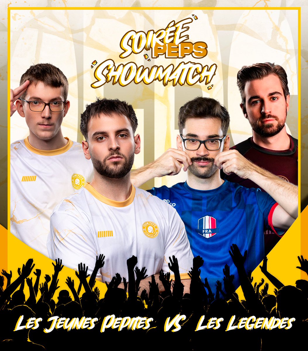 TeamPepsMAX's tweet image. 🟡 LE CHOC DES GÉNÉRATIONS

La Soirée Peps sera le théâtre d'un affrontement entre des Pépites et des Légendes 🤜🤛
Ne ratez pas cet événement ! 🔥

📅 24 janvier - 18h30
📌 Saiba Café (Paris) - ttv/fefegg

#AuxArmes ⚔️