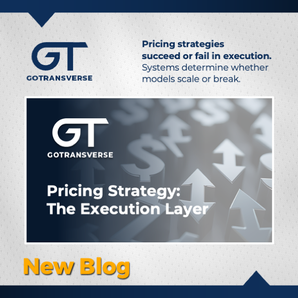 Gotransverse's tweet image. Pricing strategy doesn’t fail because the model is wrong.
It fails when execution can’t keep up.

Our latest blog looks at pricing through its most consequential lens: system &amp;amp; architecture. 

Full read here → tinyurl.com/9bp8nc46

#PricingStrategy #BillingArchitecture