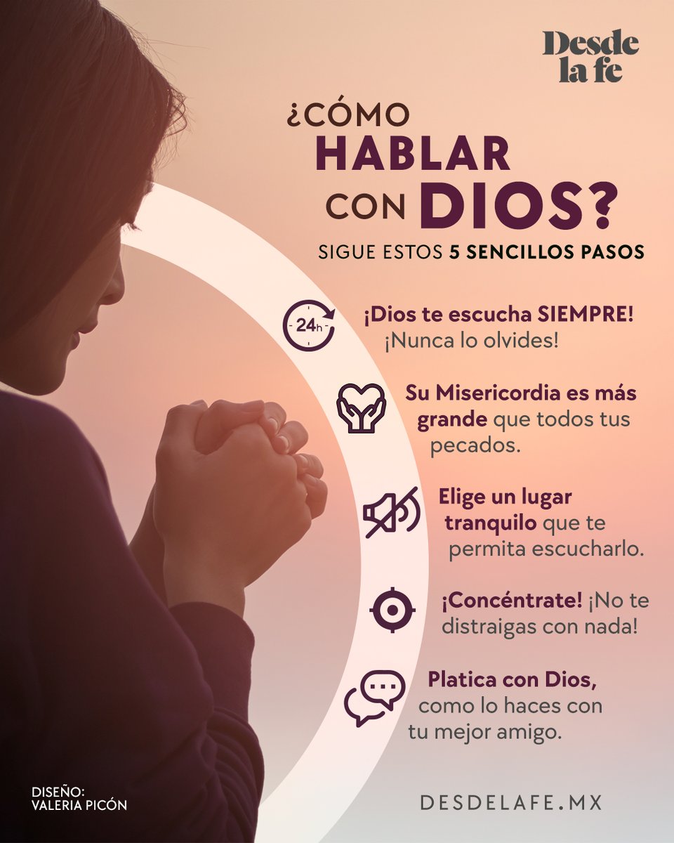 DesdeLaFeMx's tweet image. ¿Quieres hablar con Dios, pero no sabes cómo?  🤔
Te damos 5 pasos para hacerlo.

Aquí unas oraciones para momentos difíciles: desdelafe.mx/noticias/sabia…

#Dios #Oración #misericordia