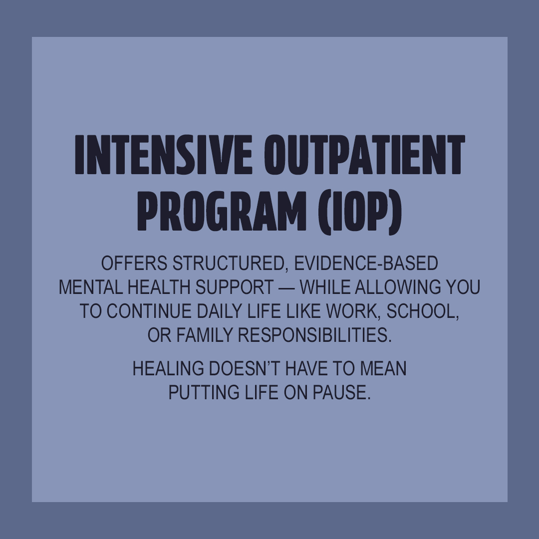 Watersedgechc's tweet photo. Wondering what an Intensive Outpatient Program (IOP) really looks like?
IOP offers structured, evidence-based mental health support, while allowing you to continue daily life like work, school, or family responsibilities. https://t.co/mUYJVwrjx5