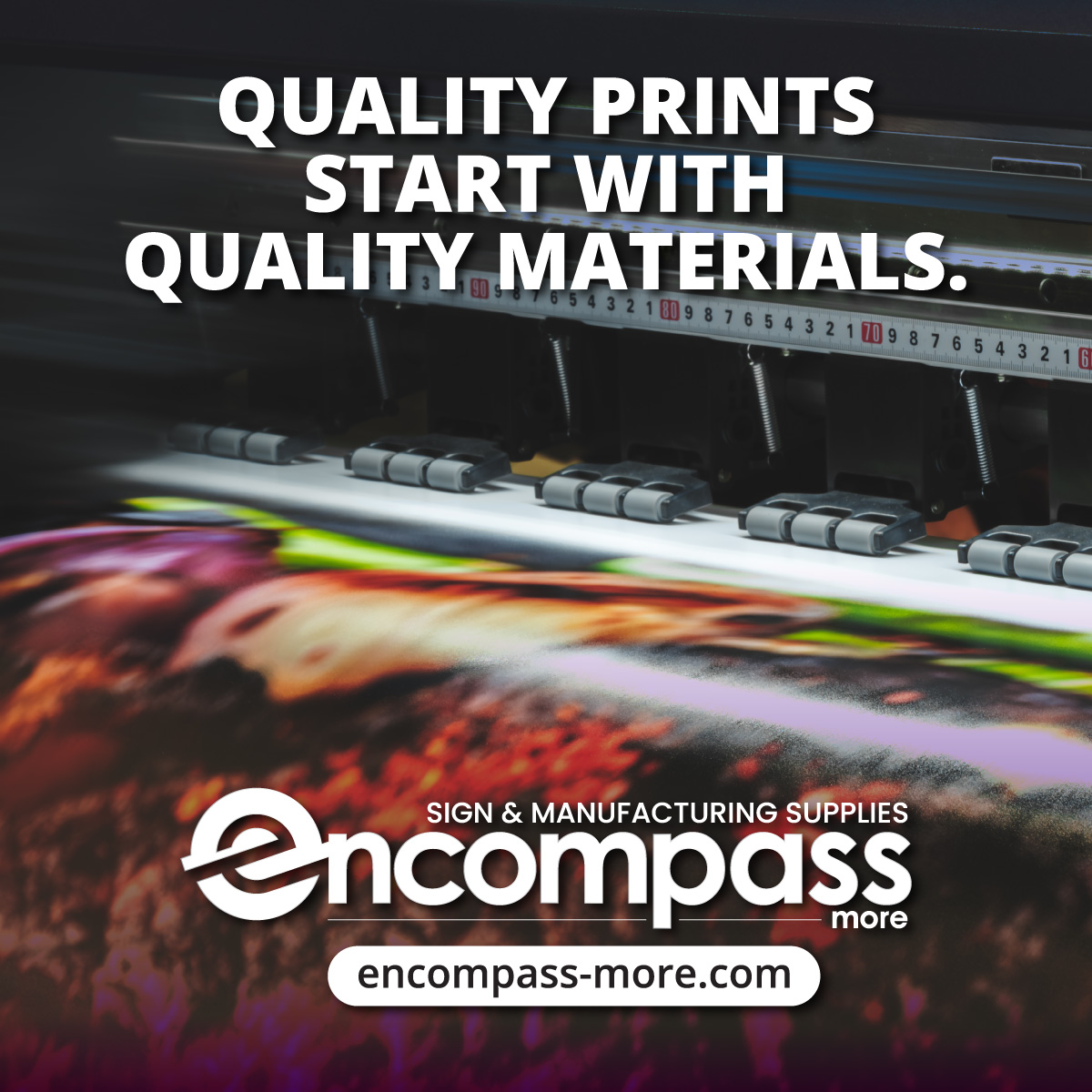 Need materials that make graphics pop? Browse digital print options and media for your next run.

Supplier + support = your signage partner.

👉 encompass-more.com