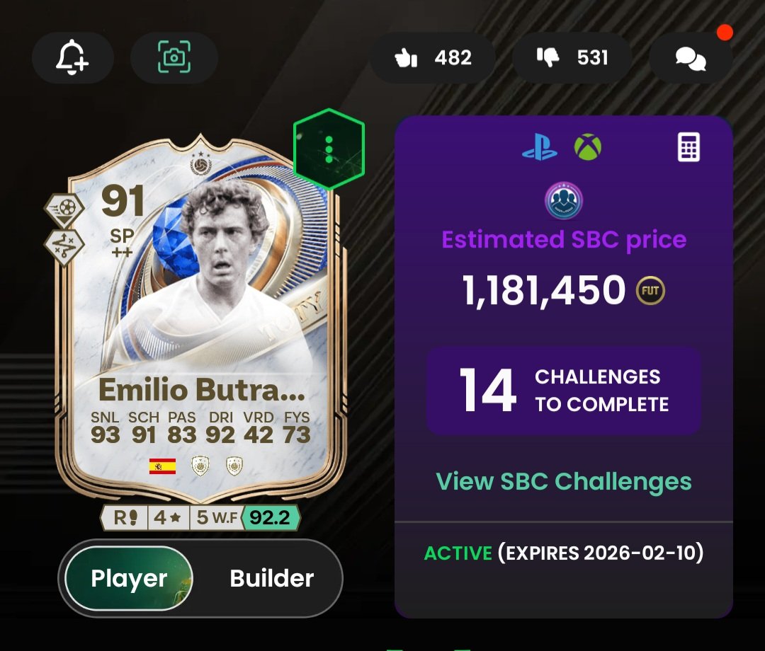 GroenpowerG's tweet photo. 🚨Butragueno 🇪🇦SBC🧵

✅️Low driven+
✅️Technical+
✅️Finese
✅️Tiki Takka
Total cost: 💰+/-1.200.000 🤑 https://t.co/2l8zmzd2ph