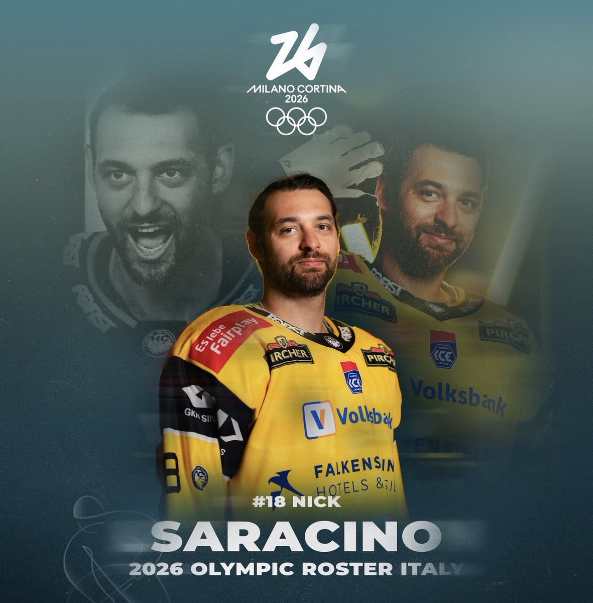 Nick Saracino '10 named to Italy's hockey roster for 2026 Olympics

Congratulations to Nick Saracino '10, who was named to Italy's men's hockey roster for the upcoming 2026 Milano Cortina Olympic Games in February.

Saracino, who played hockey and lacrosse at CBC, was a part of