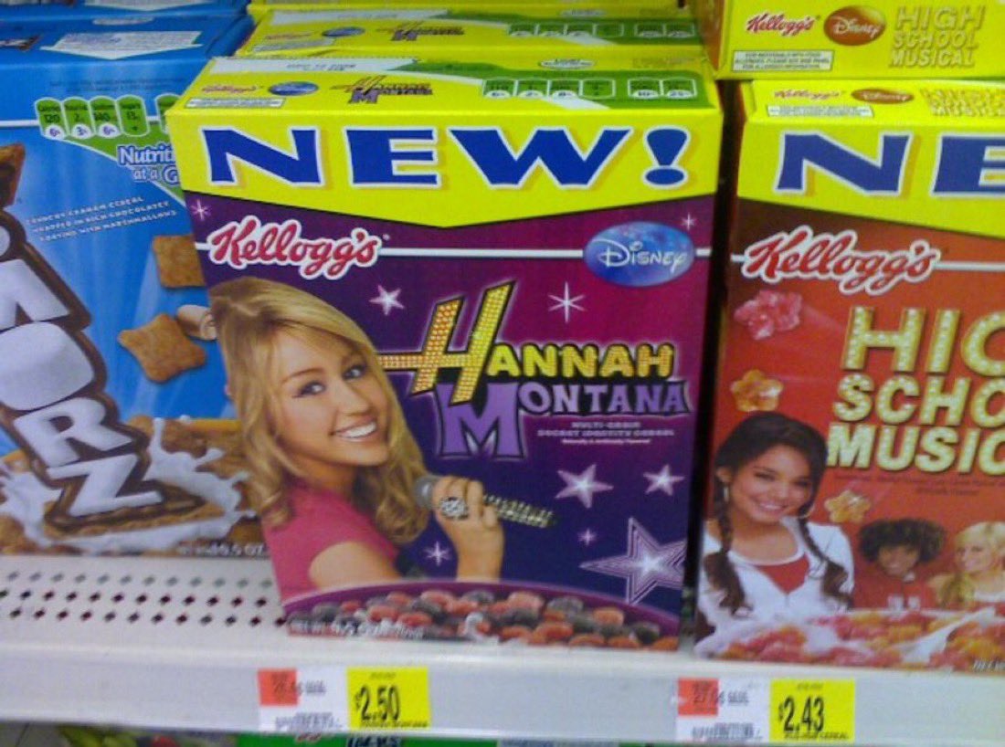 hannah montana and high school musical cereal