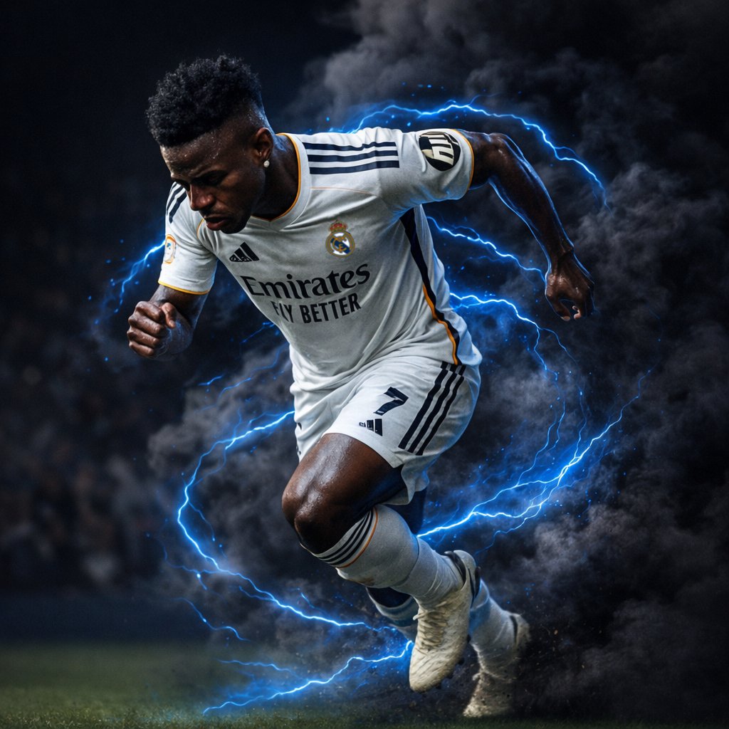🌪️ Vinícius Jr: desequilibrio sin freno 🔥
Velocidad eléctrica ⚡, regate instintivo 🌀 y un 1v1 letal. Ante las críticas, él nunca se esconde: encara e insiste 💪🏻. 
#vinicius #futbolconia #ia #futbol️️️️️️️️️️️️️️️️️️️️️️️️️️️️️️ #fanart