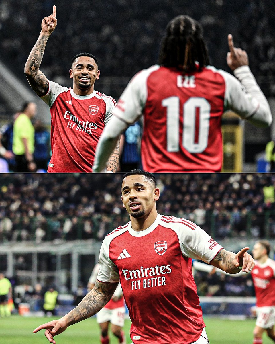 Ebere Eze joined Gabriel Jesus in his celebration 👆