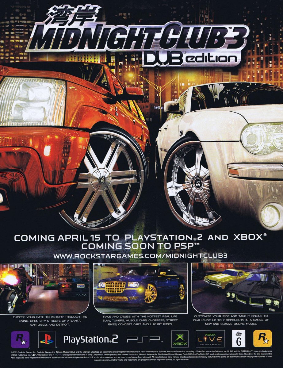 RetroGamerArt's tweet image. Midnight Club 3: Dub Edition (2005)