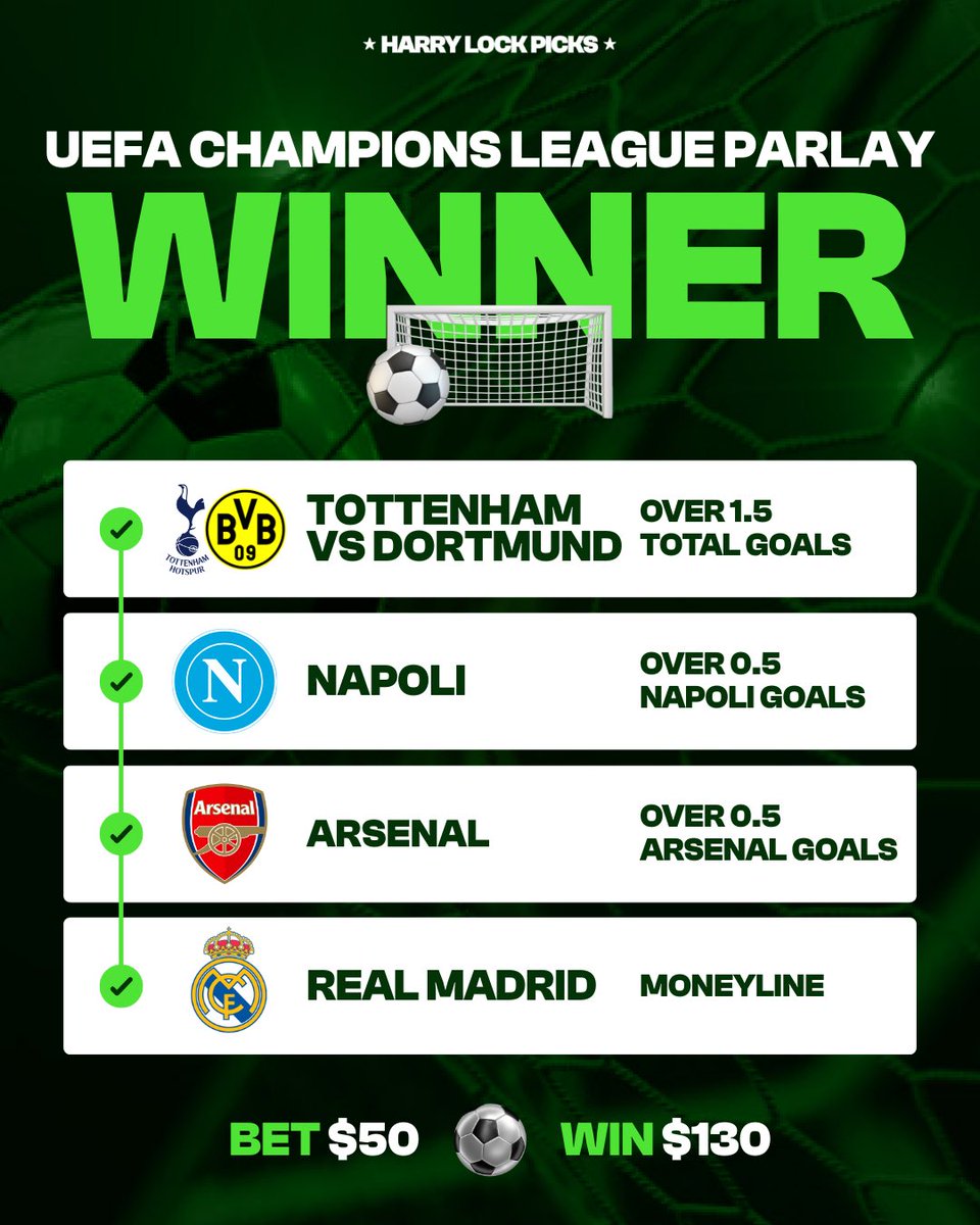 HarryLockPicks's tweet photo. 💥 BOOOOOOOMMMMM! 💥

SMASH ❤️ FOR A SOCCER PARLAY W!

The absolute definition of sweat free! 🔥

Show me the slips ⬇️ https://t.co/IyWbpqybds