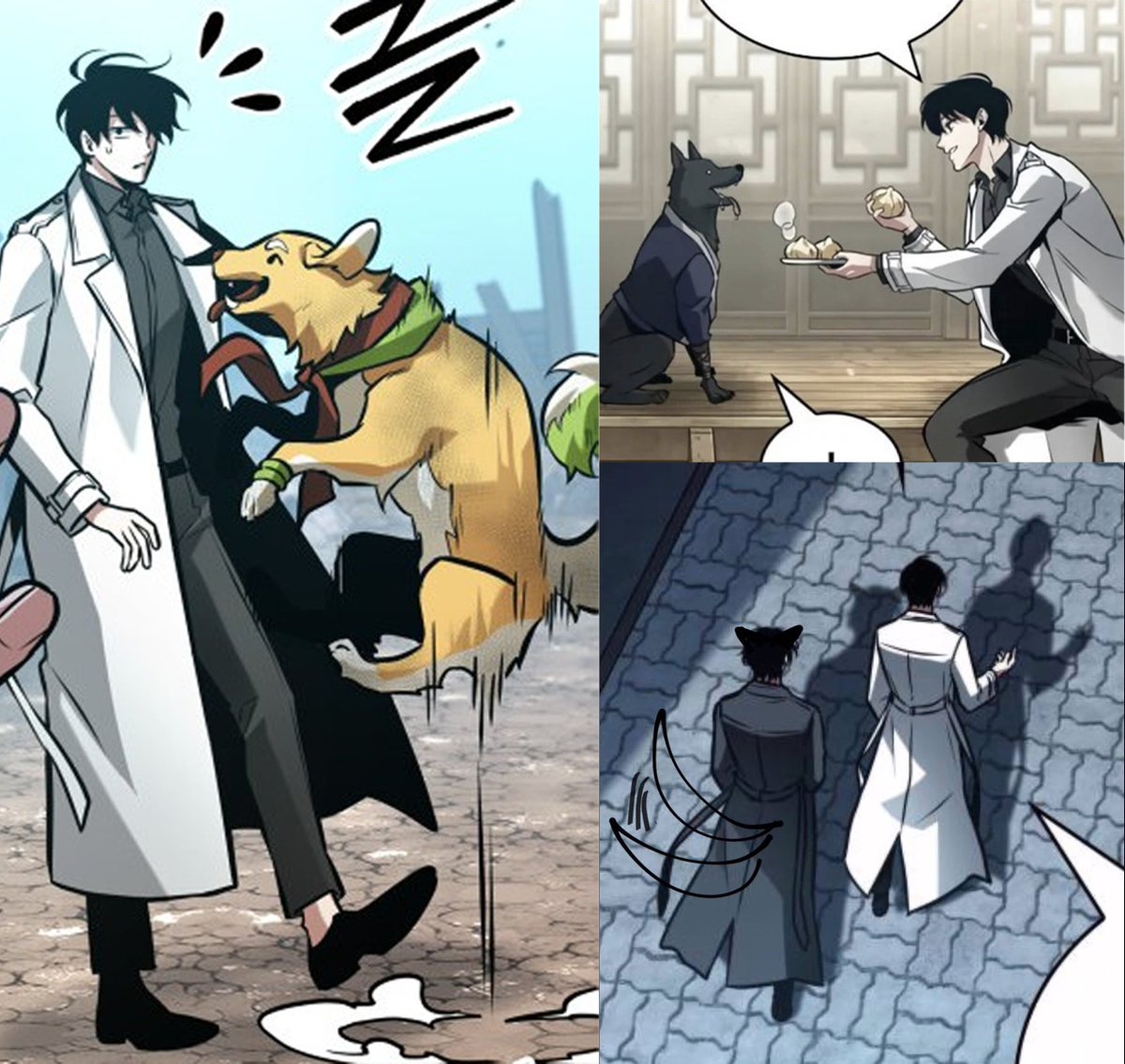 mini_cini98's tweet image. Dogs obsessed with Kim Dokja for some reason 🥹