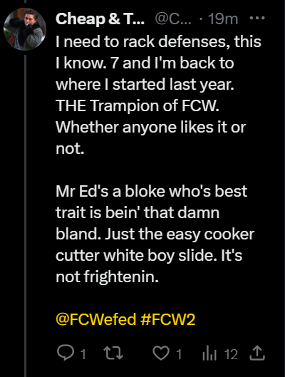 Cases4Baskets's tweet photo. //The twits have gone all fucky with my hype thread, it's getting liks and some people can see it, but others can't. So at the risk of getting it taken down again. Here are screen shots.
@FCWefed #FCW2 https://t.co/bygMisgmUN