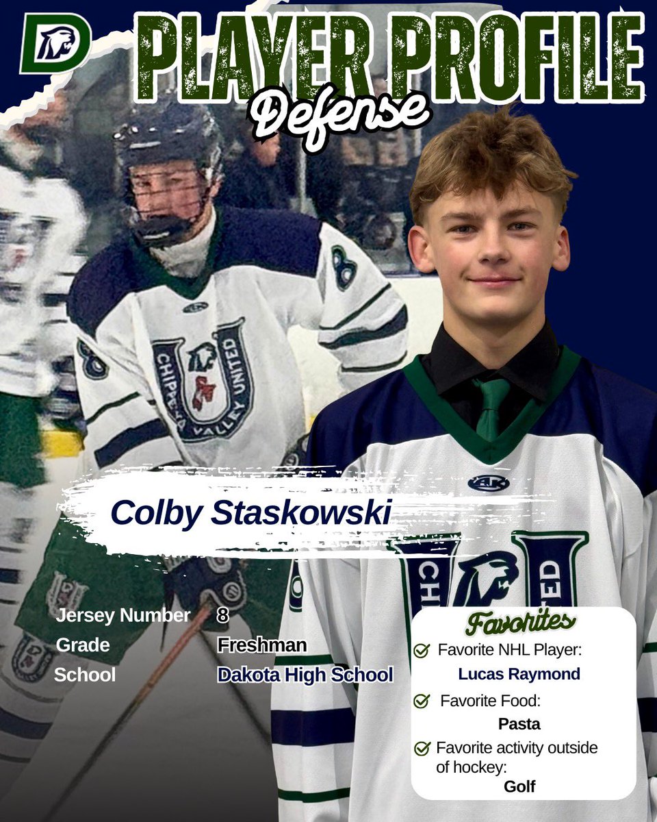 CVUnitedHockey's tweet photo. Starting our player profiles with Freshman Colby Staskowski #8 https://t.co/fj5aRUHUnS