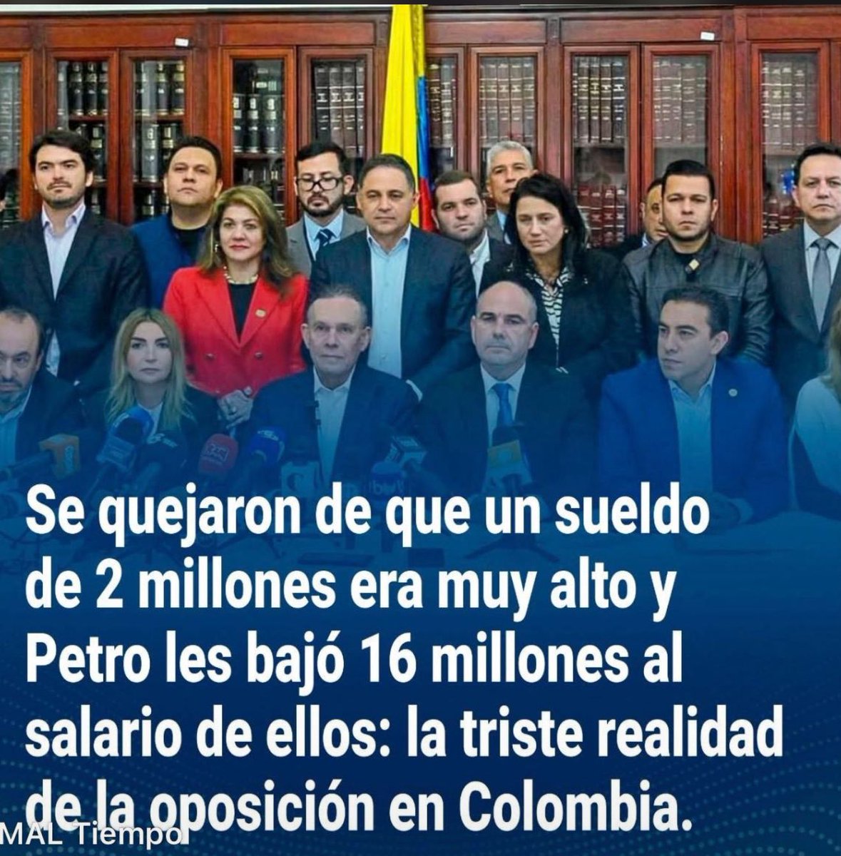 🚨Se rasgan las vestiduras diciendo que $2 millones para la gente es “mucho”, pero cuando <a href="/petrogustavo/">Gustavo Petro</a> les ajusta el salario a ellos mismos y les baja $16 millones, ahí sí chillan.

Esa es la oposición en Colombia: austeridad para el pueblo, privilegios para ellos.

Les duele no
