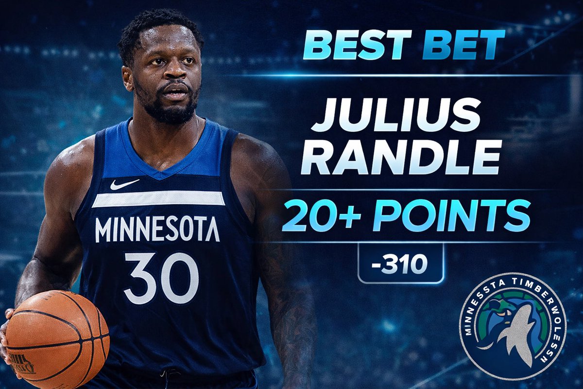thedatadogpicks's tweet photo. ๐ฆด BEST BET
Julius Randle 20+ Points
Utah ranks near the bottom defensively.
Usage stays elite.
Data says donโt overthink it.
๐ถ The picks are in. #NBABets #DataDogPicks https://t.co/wRfvpey9bK