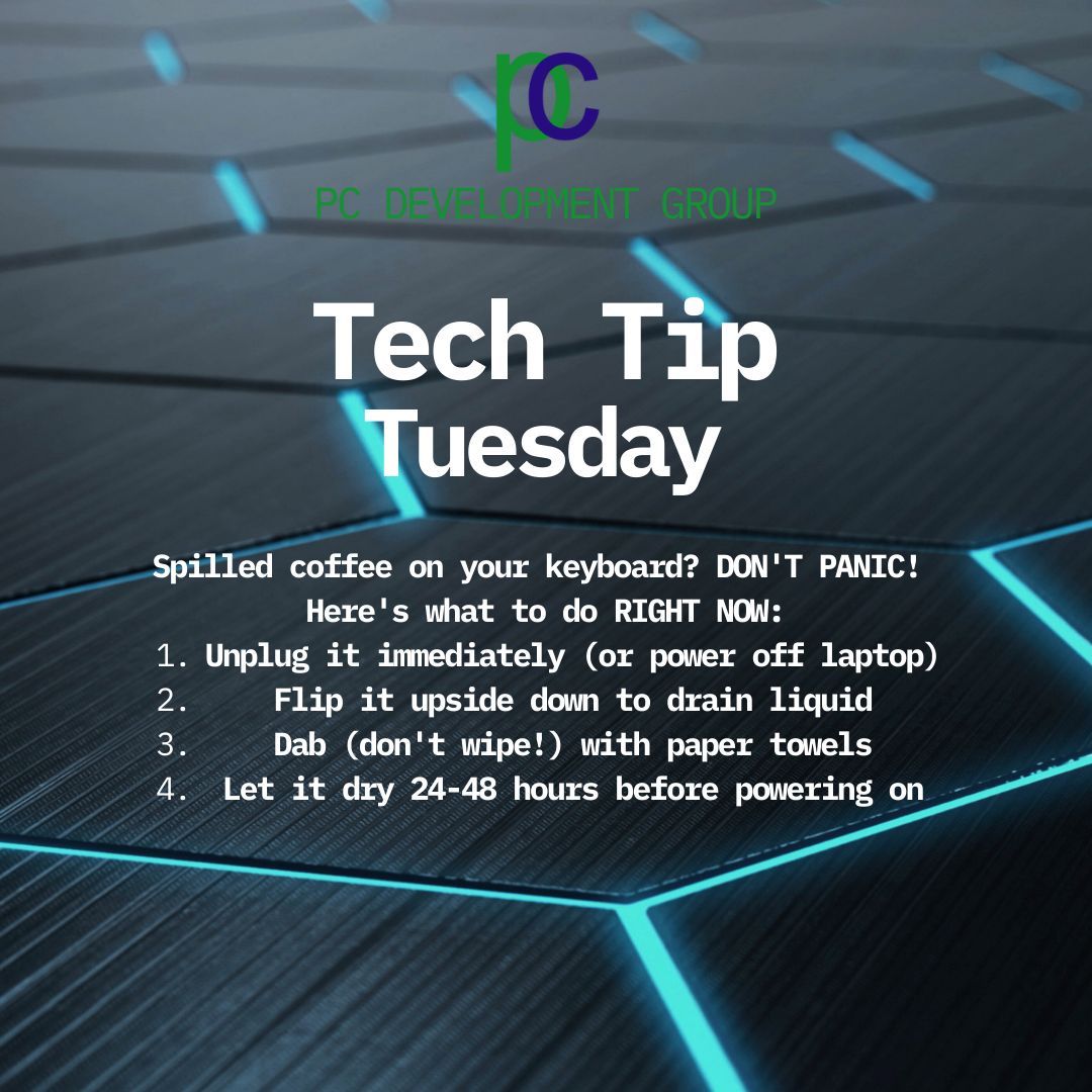 PCDevo's tweet photo. Don't panic about spilled liquids anymore! #PCDevelopmentGroup #TechTipTuesday https://t.co/mma5jUJwe7