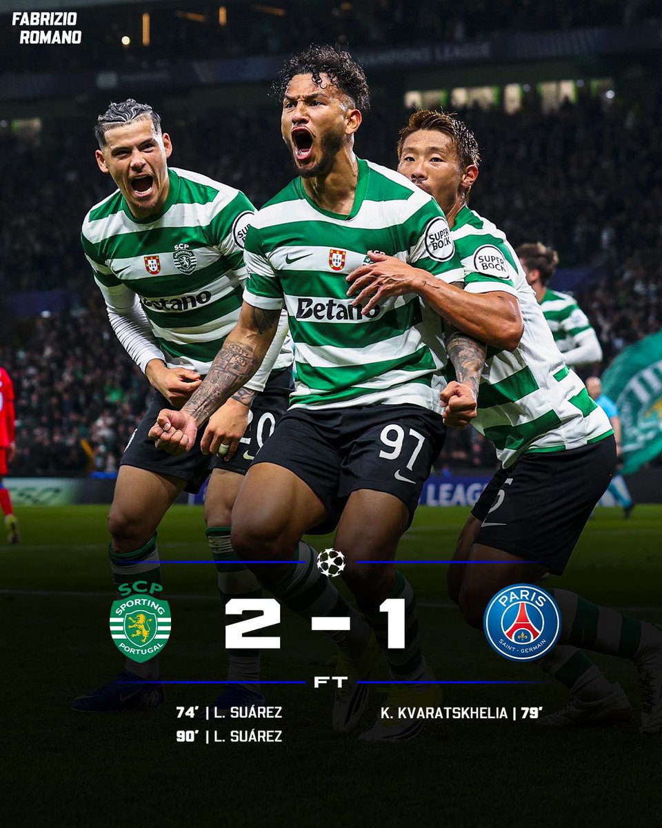 Sporting shock PSG! ⚪️🟢 Who’s been your Man of the Match?