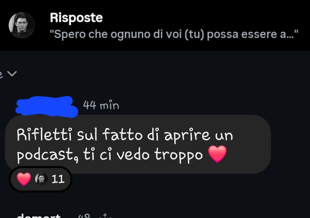 Si va bene grazie per avermi messo like ma il podcast devi aprirmelo sul serio bro ✨️
#menolivepiupodcast
