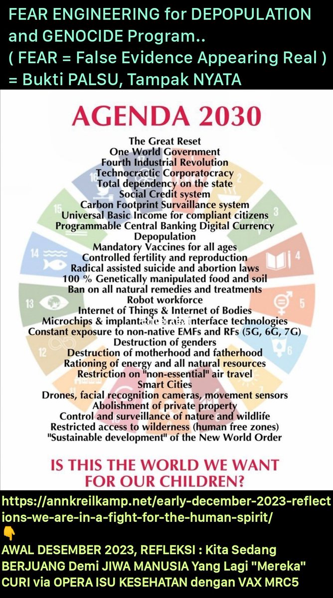 grahesa0610's tweet photo. @iluminatibot They're #𝙂𝙇𝙊𝘽𝘼𝙇-𝙄𝙎𝙏 = GLOW with #BAAL is Satanic666 Tempered
which Creates a PROBLEM BUSINESS
= De #PLANDEMIC Opera
= PLAN of DEMON-SATANIC in Corporation
with VIRUS = Vibration of us &
COVID = #DIVOC = Possession by
an EVIL Spirit
Only for #MONEY = De𝙈𝙊𝙉 𝙀yes 𝙔oke https://t.co/9bhGwesaDw