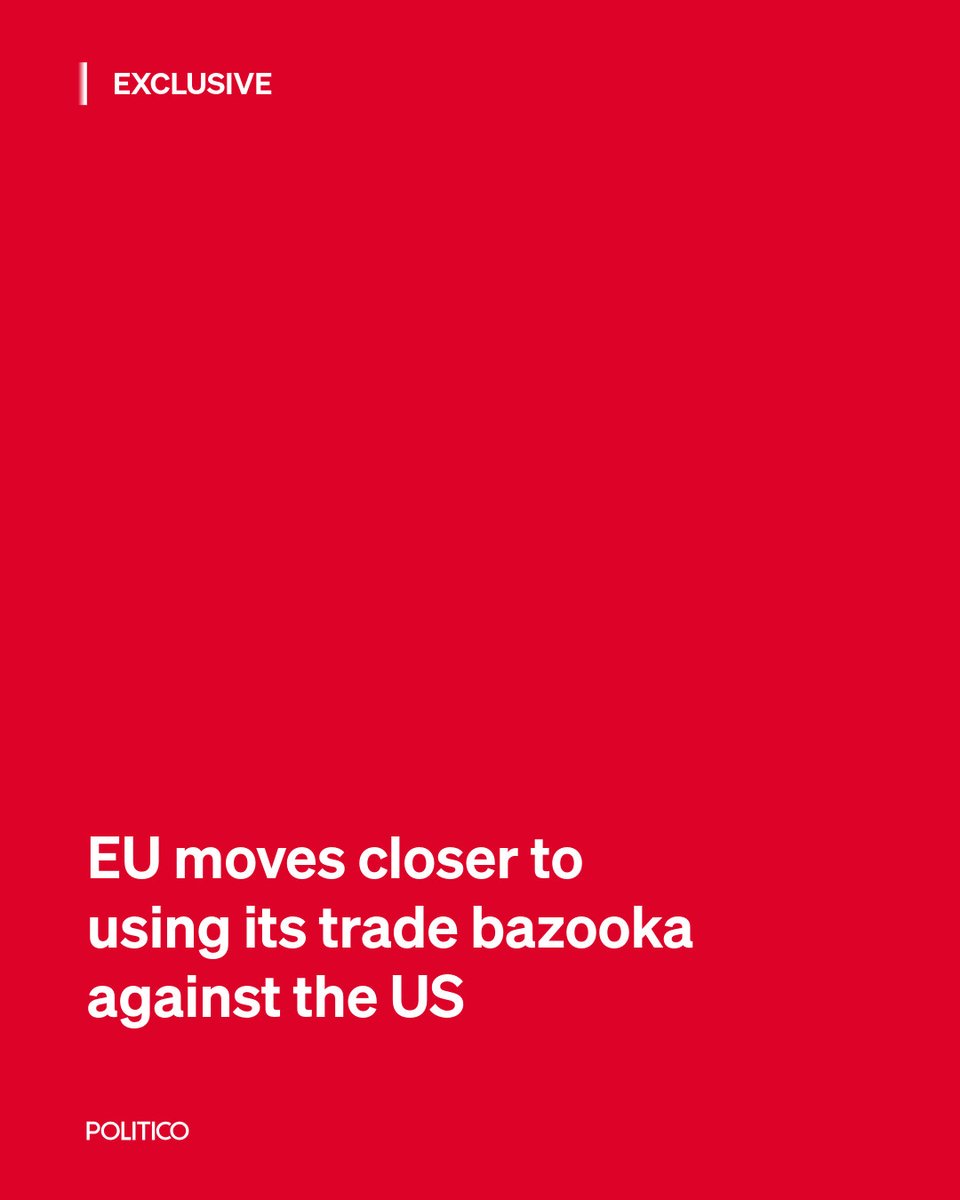 POLITICOEurope's tweet image. EXCLUSIVE: Germany has joined France in saying it will ask the European Commission to explore unleashing the EU's so-called trade "bazooka" in response to Trump's threat to seize Greenland, according to five diplomats with knowledge of the situation.

🔗 politico.eu/article/eu-baz…