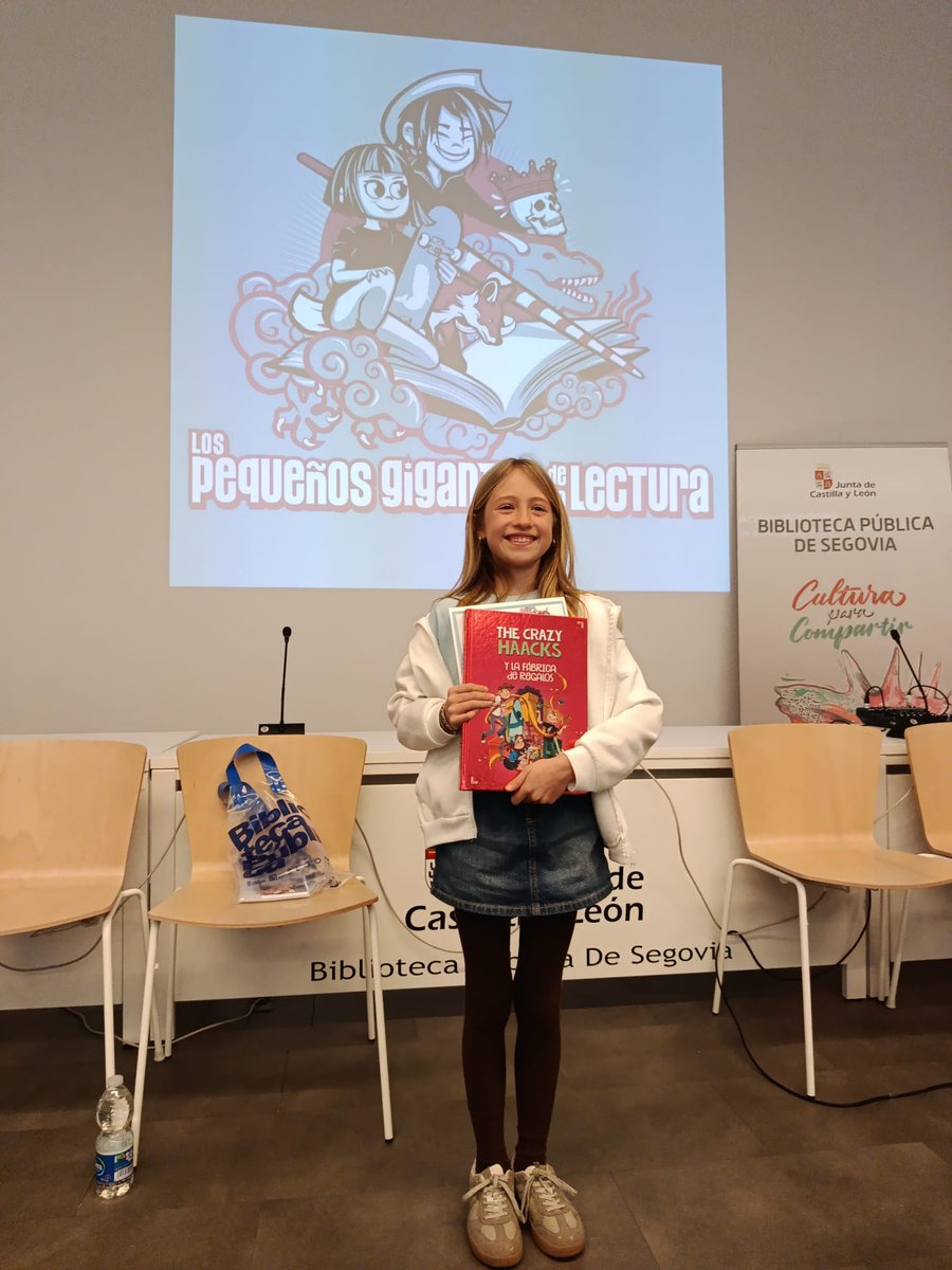 ceiparcipreste's tweet photo. Está mañana se celebró en la biblioteca pública de Segovia la semifinal del concurso los pequeños gigantes de la lectura. Nuestra alumna Elisa Muñoz ha sido la ganadora y representará al cole y a Segovia  en la final en Burgos. https://t.co/BOGfF3ByIK