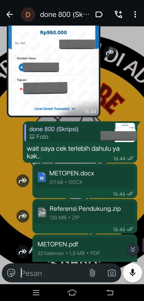 ackstorejoki's tweet image. Testimoni Joki Skripsi prodi Kimia ☑️
WA: wa.me/6285701359782
📍Trusted and Fast Response
#Jokiskripsi #jokitugas #jokikuliah #jokiartikel #zonaba #zonauang️ #jokijurnal #jokiproposal #jokithesis #jokisempro