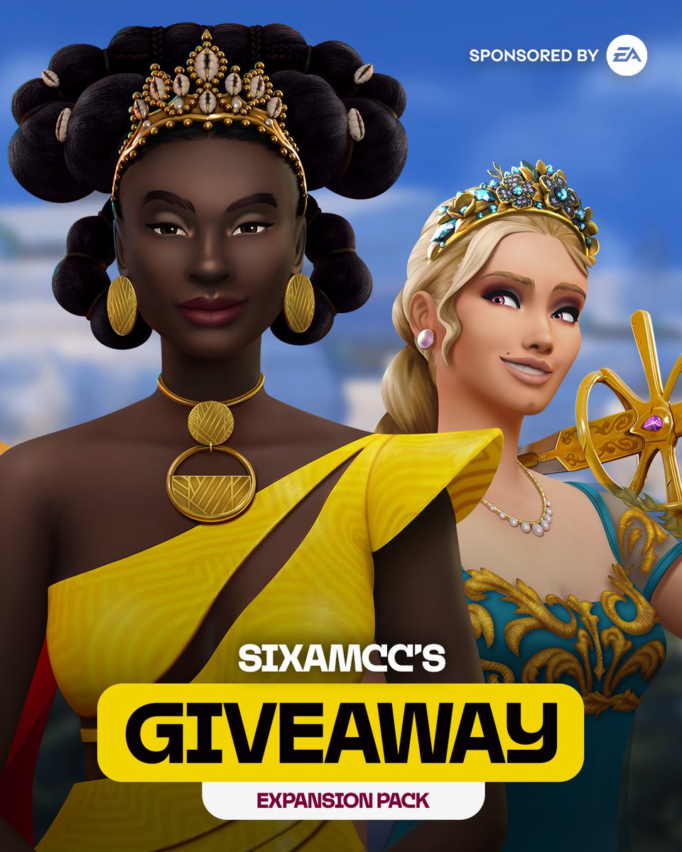 SixamCC's tweet image. 👑GIVEAWAY TIME👑

Time to add some royalty to your saves! 🫅 I’m giving away a copy of @TheSims 4 #RoyaltyandLegacy! 💛

✅ Follow me
👍 Like &amp;amp; RT
💬 Comment an emoji that represents this EP
📅 Ends February 12

#Ad #TheSims4
