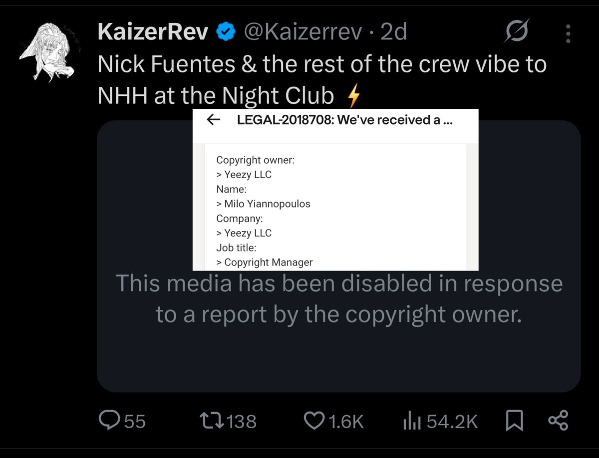 Kaizerrev's tweet image. Milo Yiannopoulos is copy striking clips from YE's NHH song playing at a Miami Night Club 👀