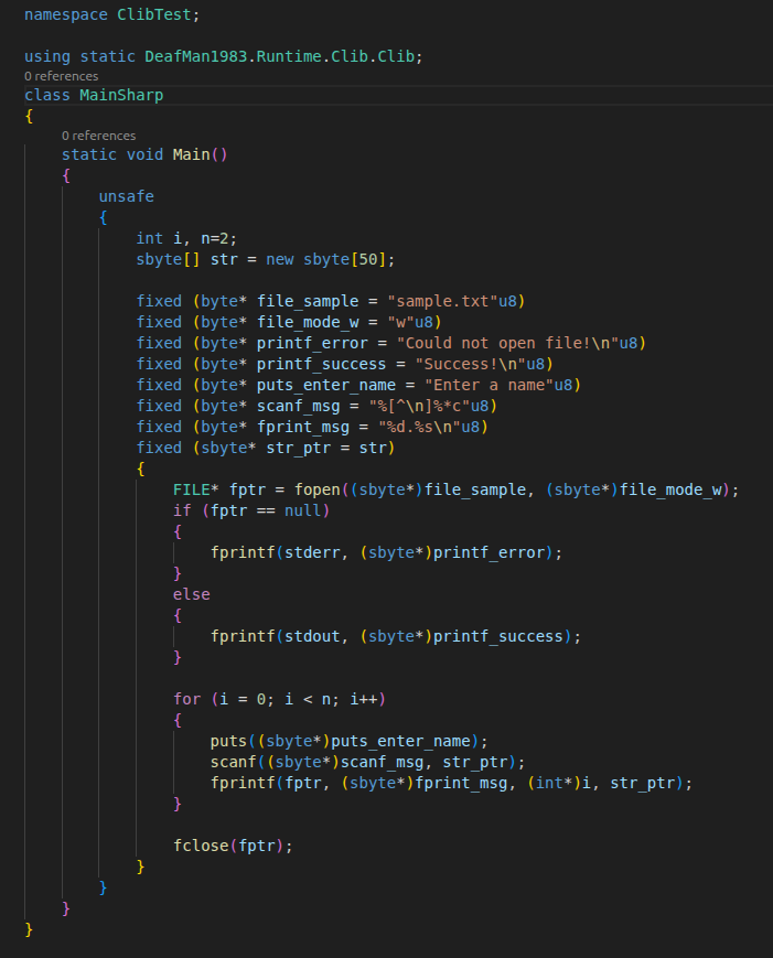 realjpeckervogt's tweet photo. #Dotnet #NET10, #csharp I made testing with C# and whole libc used with #params void*[] = It works fine. 🙂 https://t.co/2e5KD4upbp
