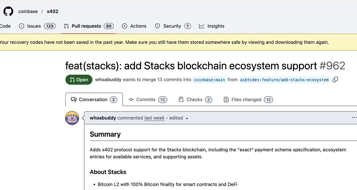 Coinbase <> x402 <> Stacks 

LFG 🔥
github.com/coinbase/x402/…