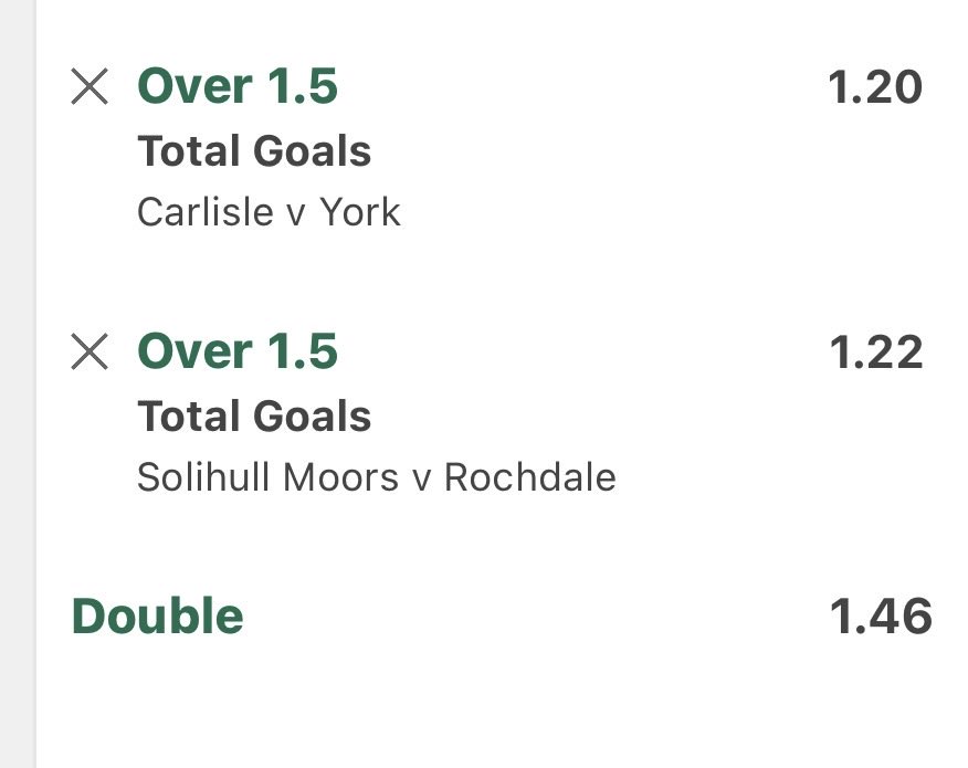 TotalGoal79's tweet image. 📝 Over 1.5 Goals ⚽️⚽️

🏦 1.46 💰

❤️ Please Retweet ❤️

#inplay #bet365 #prematch #goals #williamhill #cornertips