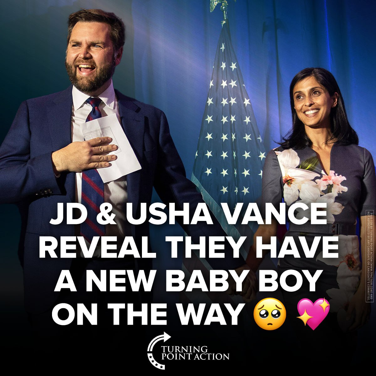 TPAction's tweet photo. The Vance family is getting bigger, congrats VP! https://t.co/PVtr2pjK58