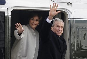 TheBushArchive's tweet image. OTD 17 years ago, George W. Bush leaves office as POTUS