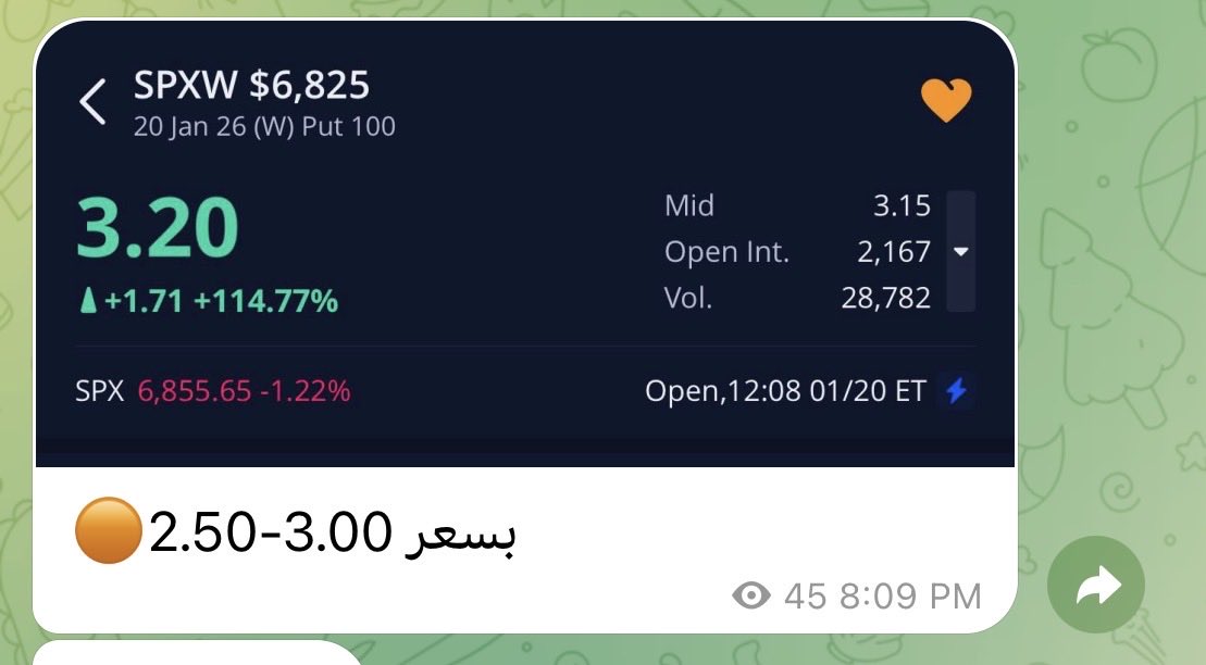 spxcallput's tweet photo. #السوق_الامريكي #سباكس #عقود #عقود_اوبشن #اوبشن #SPX500 #SPY #SPX
طرح القناة العامة عقود #SPX

#السوق_الامريكي #سباكس #عقود #عقود_اوبشن 
#ICT  😎💵💵 https://t.co/nrQ8AtXIzf