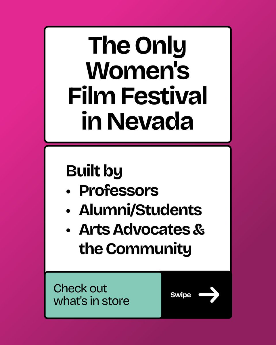 nwffest's tweet image. The Nevada Women’s Film Festival returns March 19–22, 2026 at UNLV 🎬✨
As Nevada’s only women’s film festival, NWFFest brings together global stories, local voices, and a powerful community in celebration of Women’s History Month.  Save the date and be part of the experience.