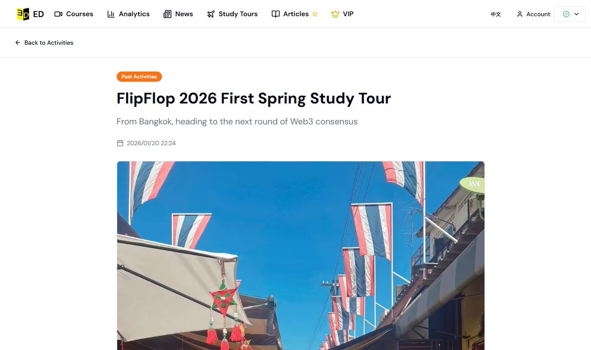 edu_disc's tweet image. 🚀 Exciting Launch: ED x FlipFlop Study Tour is Officially Live! 🌍

app.edud.io/activities/sho…
We’re thrilled to announce the launch of the exclusive ED x @flipfloplaunch  Study Tour—your gateway to immersive Web3 learning, global networking, and hands-on ecosystem exploration!…