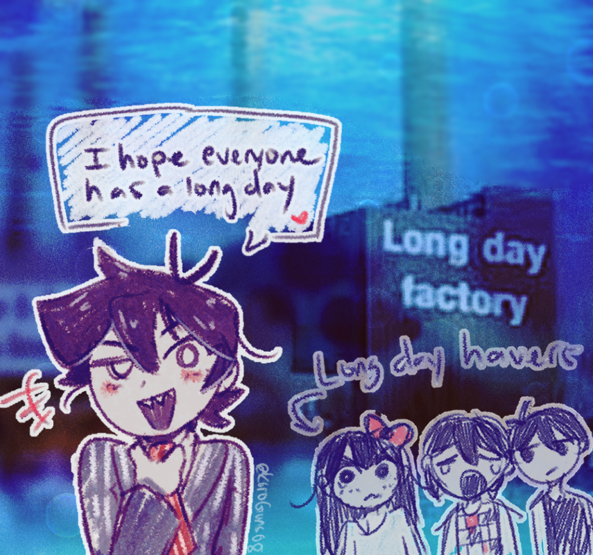 KoroGunso8's tweet photo. Boss of the long day factory 

#OMORIFANART #OMORI https://t.co/T43W85PmMt
