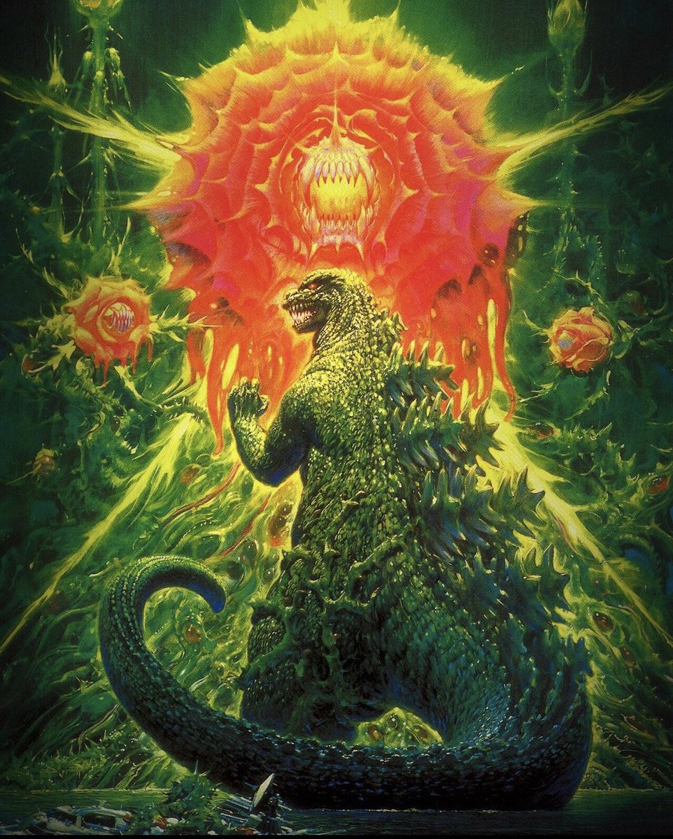 SciFiArchives's tweet image. Godzilla art by Japanese artist Noriyoshi Ohrai