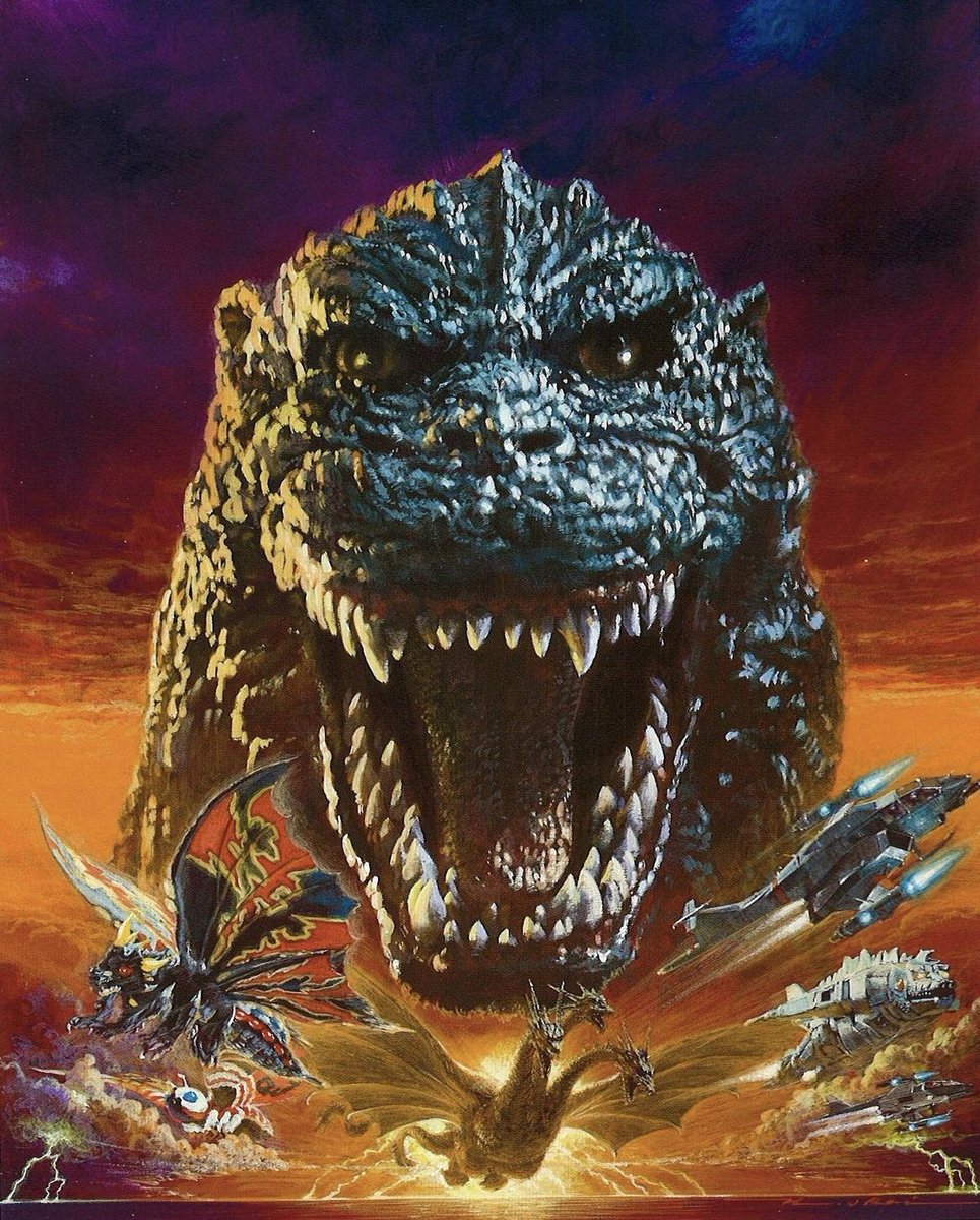 SciFiArchives's tweet image. Godzilla art by Japanese artist Noriyoshi Ohrai