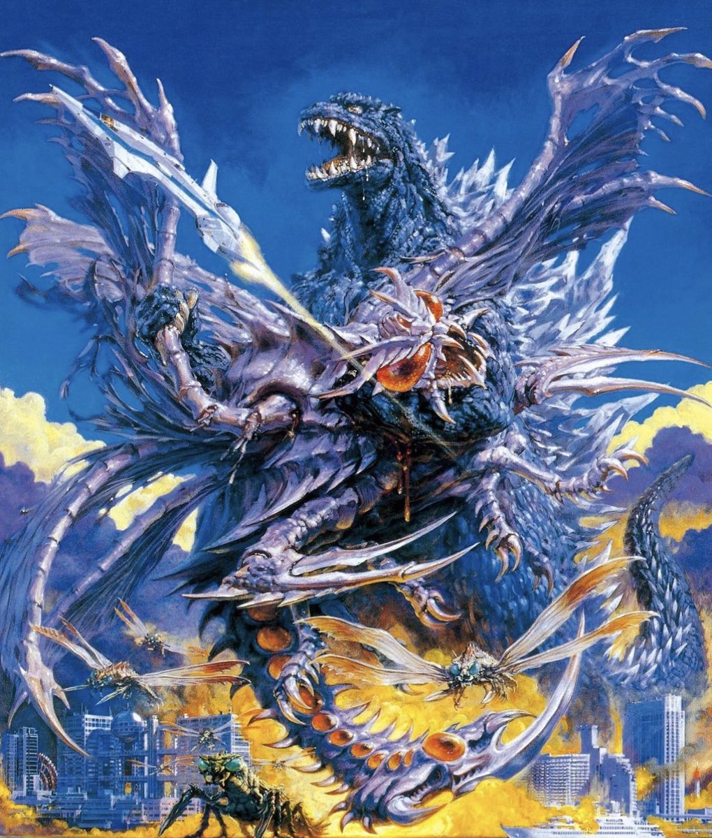 SciFiArchives's tweet image. Godzilla art by Japanese artist Noriyoshi Ohrai