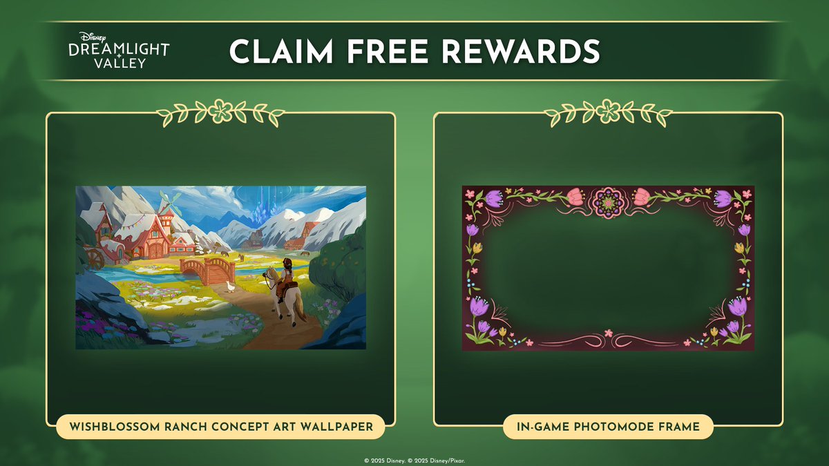 Spring has sprung a little early! In case you missed the newsletter, today you can take home a little piece of Wishblossom Ranch with this new Photo Mode Frame and exclusive Concept Art wallpaper! 

Enter "WISHBLOSSOMFRAME" in your menu to collect the frame, and follow the link