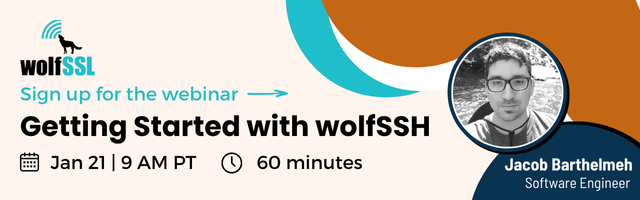 wolfSSL's tweet photo. How does wolfSSH differ from traditional #SSH implementations?
Find out in Getting Started with wolfSSH — a technical webinar on secure, lightweight SSH for embedded systems.

Register now 👉 https://t.co/uotRHTkUki
#SecureShell https://t.co/zCybQp2yOu