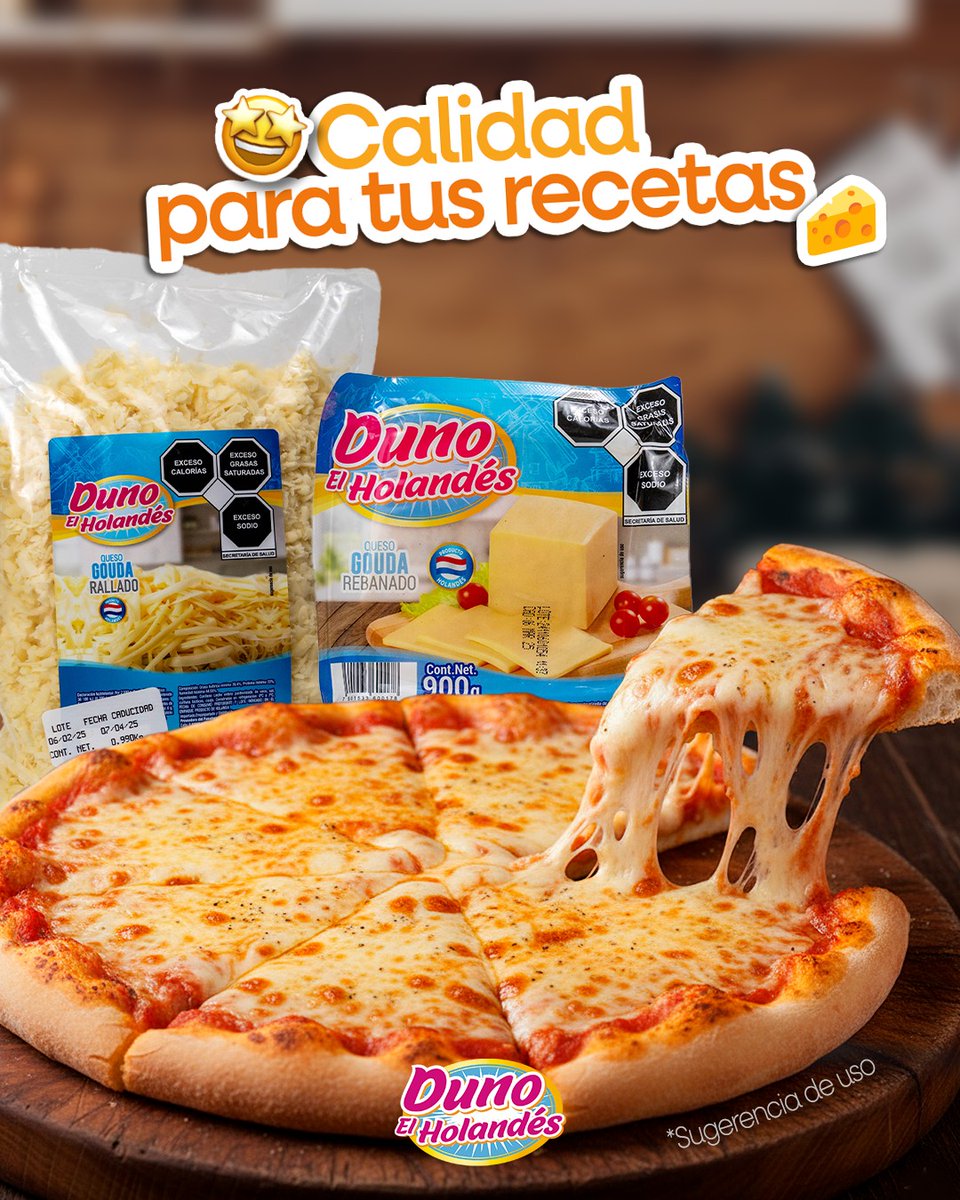 La calidad que tus recetas necesitan. ⭐
Queso Duno El Holandés, ideal para derretir y gratinar.
Lo encuentras con nosotros. 🧀🍕
#AbarrotesDunosusa #QuesoDuno #Pizza