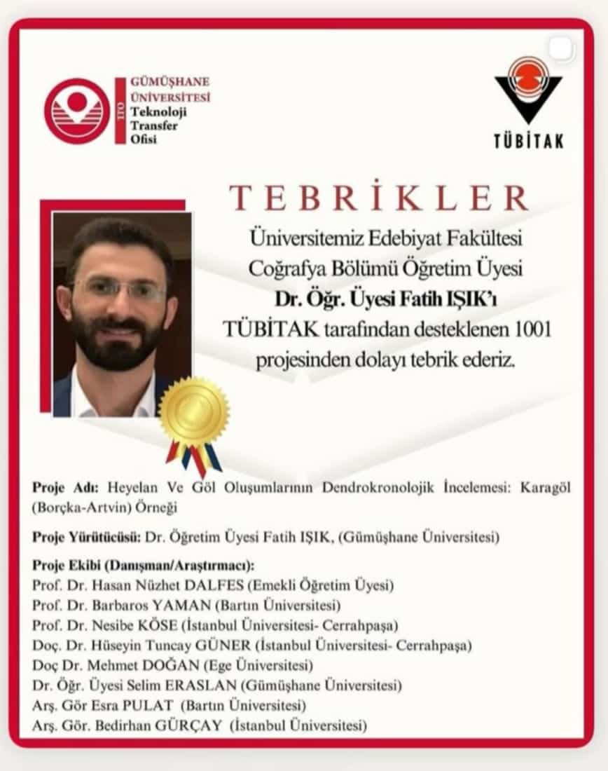 Cografya2929's tweet photo. Bölüm hocalarımızdan Dr. Öğr. Üyesi Fatih Işık'ın ve Dr. Öğr. Üyesi Selim Eraslan'ın Tübitak tarafından 1001 kapsamındaki projeleri kabul edilmiştir. Hocalarımızı ve tüm araştırma ekibini tebrik eder, nice başarılar dileriz. https://t.co/YsMR42ZRNy