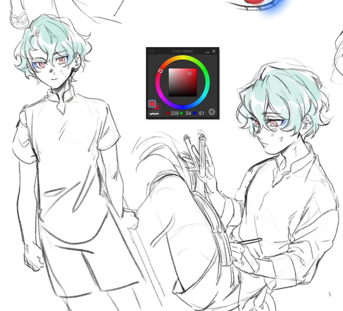 eannagram's tweet image. assorted Zandik doodles from the stream