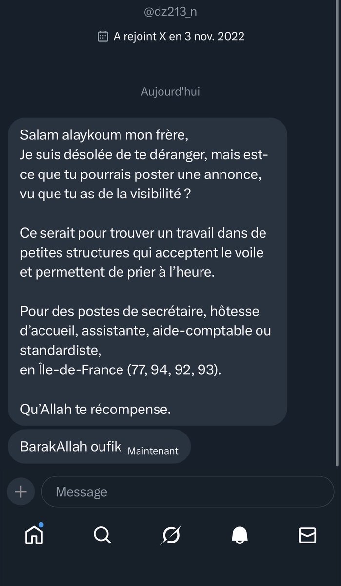 rda93z's tweet image. Si qlq pourrait l’aider baarakAllahoufikoum 

@dz213_n