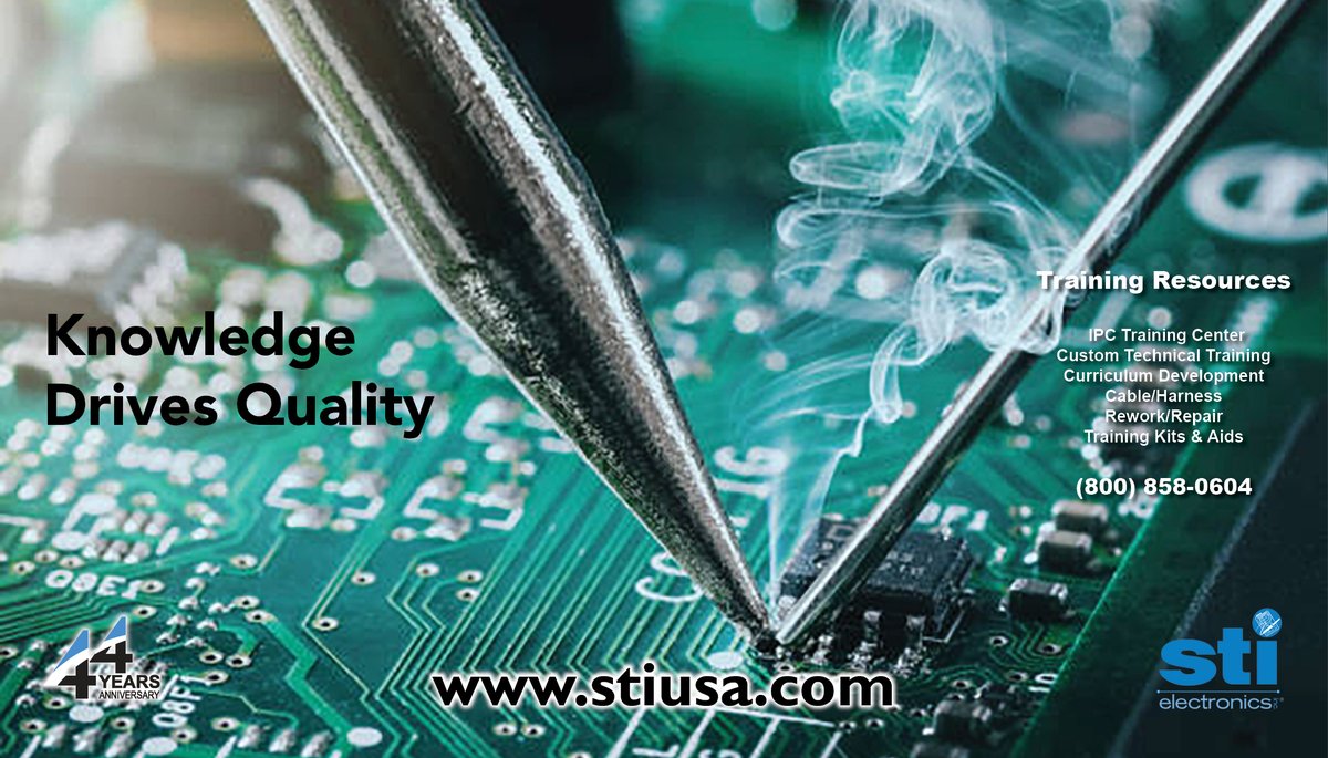 𝐊𝐧𝐨𝐰𝐥𝐞𝐝𝐠𝐞 𝐝𝐫𝐢𝐯𝐞𝐬 𝐪𝐮𝐚𝐥𝐢𝐭𝐲.

STI Electronics delivers industry-leading electronics training led by certified experts—equipping teams with the skills, standards, and confidence needed to perform at the highest level, every time.

stiusa.com